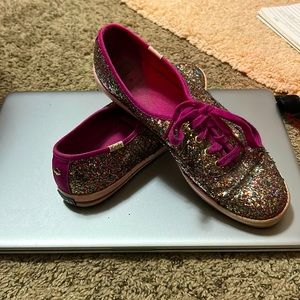 Keds Kate Spade Sparkly Tennis Shoes. Size 6.5